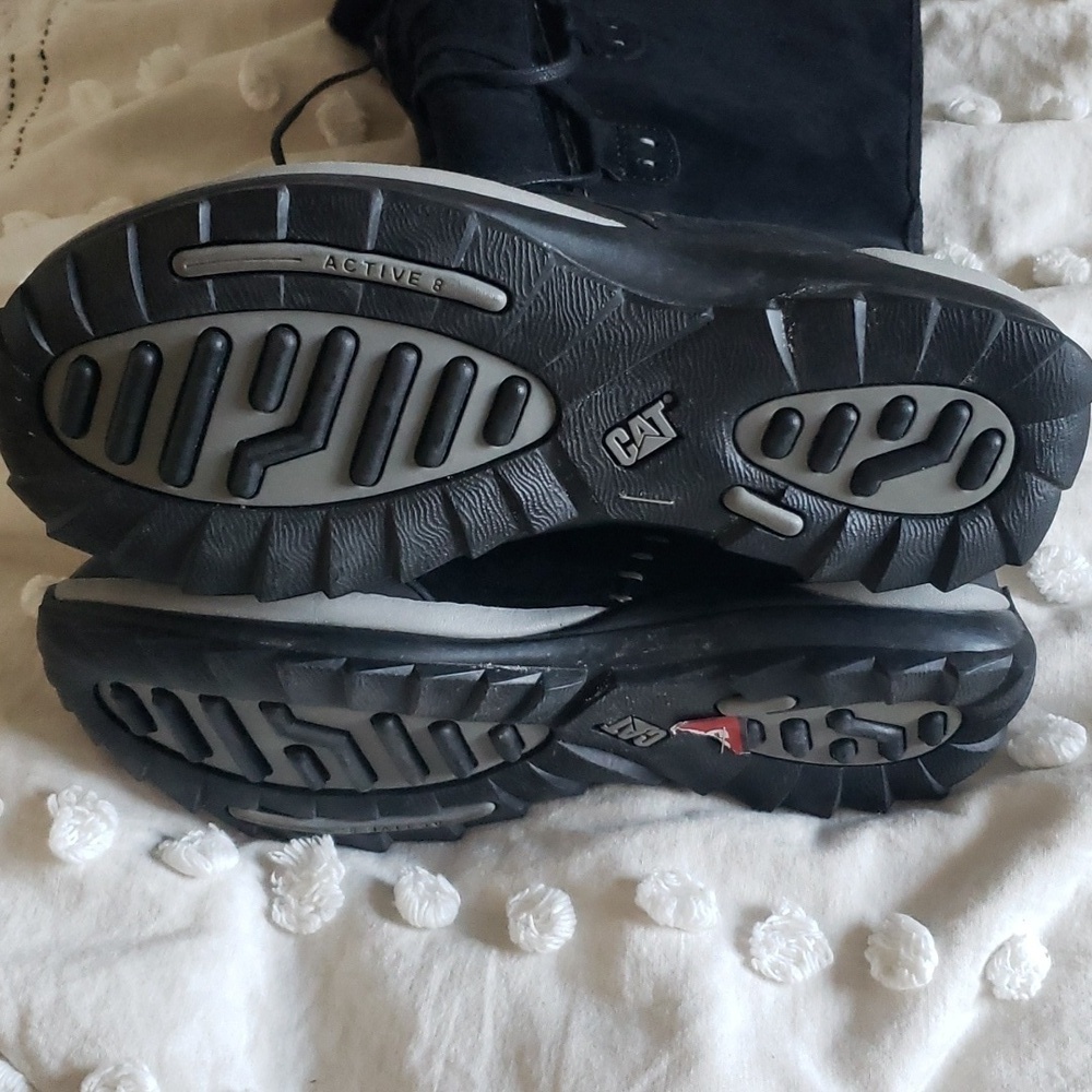 CAT Caterpillar women's winter leather boots black size 6 - Picture 3 of 8